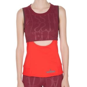 Adidas Stella Mccartney stretch color split tank